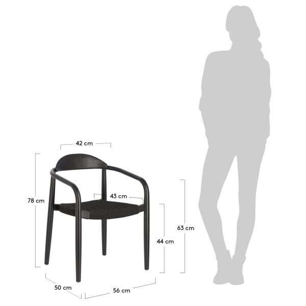 Стул La Forma GLYNIS CC2034J01 Черный-15