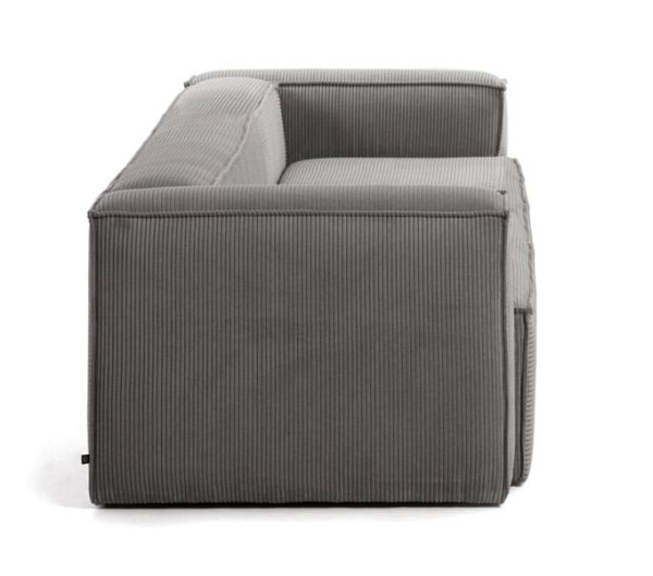 Диван 2-місний La Forma BLOK S571LN15 Сірий вельвет 210 см-1