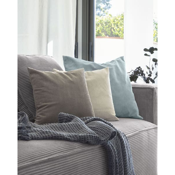 Диван 2-місний La Forma BLOK S571LN15 Сірий вельвет 210 см-11