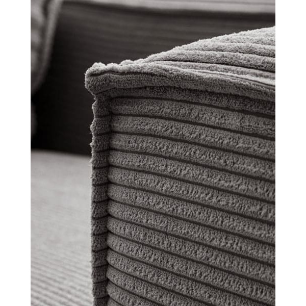 Диван 2-місний La Forma BLOK S571LN15 Сірий вельвет 210 см-6