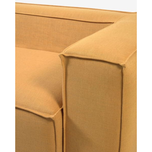 Диван 3-местный La Forma BLOK S570SN81 Горчичный 240 см-7