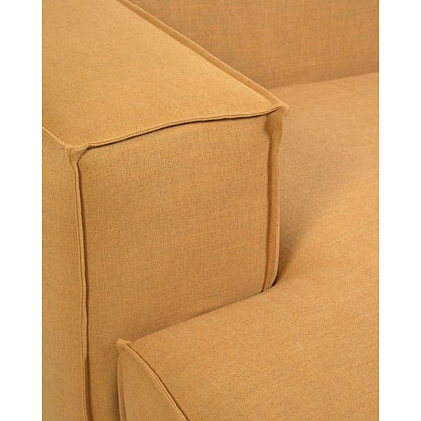 Угловой диван 2-местный с левым шезлонгом La Forma BLOK S575SN81 Горчичный 240 см-6