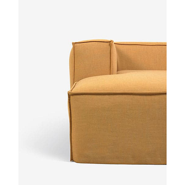 Угловой диван 2-местный с левым шезлонгом La Forma BLOK S575SN81 Горчичный 240 см-5