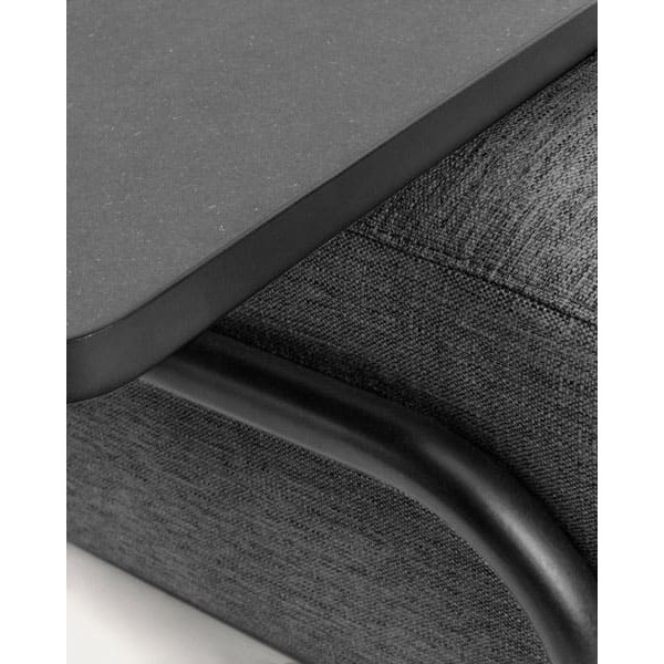 Диван 3-местный с приставным столиком La Forma COMPO S587BB02 Темно-серый-4