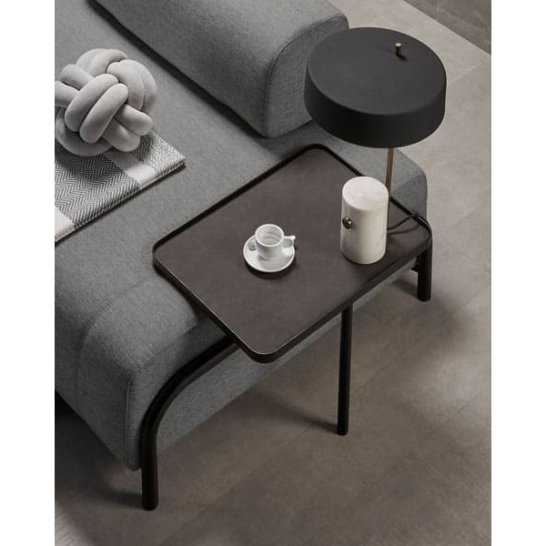 Диван 3-местный с приставным столиком La Forma COMPO S587BB02 Темно-серый-5