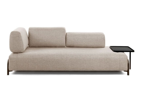 Диван 3-местный с приставным столиком La Forma COMPO S587BB12 Бежевый-1