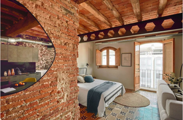 Диван 3-местный с приставным столиком La Forma COMPO S587BB12 Бежевый-8