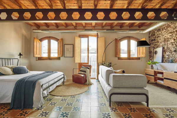 Диван 3-местный с приставным столиком La Forma COMPO S587BB12 Бежевый-9