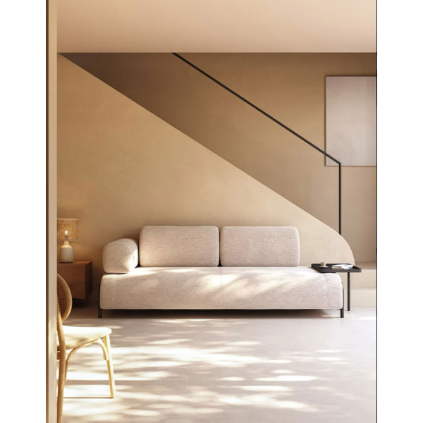 Диван 3-местный с приставным столиком La Forma COMPO S587BB12 Бежевый-3