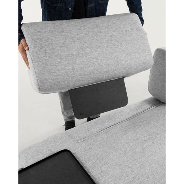 3-місний диван з приставним столиком La Forma COMPO S587BB14 Світло-сірий-2