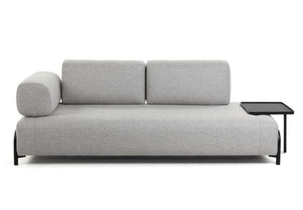 3-місний диван з приставним столиком La Forma COMPO S587BB14 Світло-сірий-0