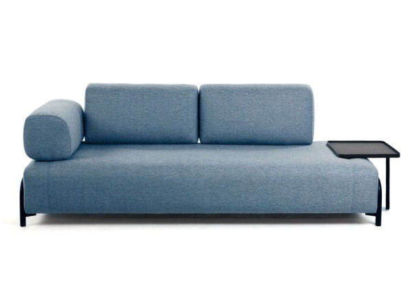 Диван 3-местный с приставным столиком La Forma COMPO S587BB26 Синий-0