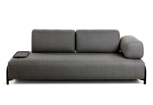 Диван 3-местный с подносом La Forma COMPO S588BB0 Темно-серый-0