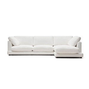 Угловой диван 4-местный с правым шезлонгом La Forma Gala S821_41_SE05 Белый