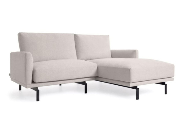 Кутовий диван 3-місний з правим шезлонгом La Forma GALENE S801_41D_GR39 Бежевий 194 см-1