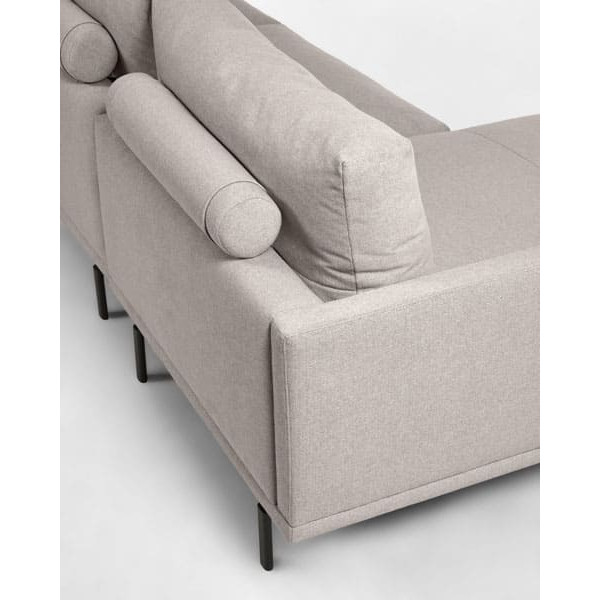 Угловой диван 3-местный с левым шезлонгом La Forma GALENE S801_41I_GR39 Бежевый 194 см-5