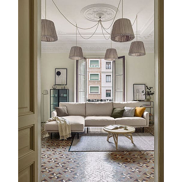 Угловой диван 3-местный с левым шезлонгом La Forma GALENE S801_43I_GR39 Бежевый-5