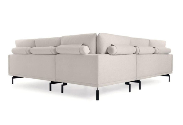 Кутовий диван 4-місний La Forma GALENE S801_53_GR39 Бежевий 267х267 см-3