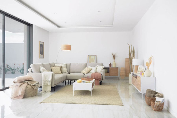 Кутовий диван 4-місний La Forma GALENE S801_53_GR39 Бежевий 267х267 см-16