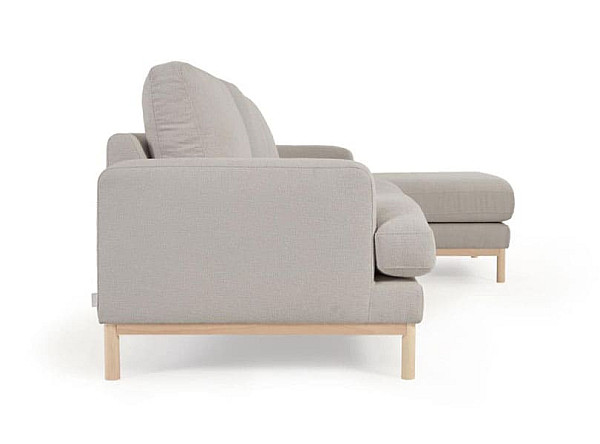 Угловой диван 3-местный с правым шезлонгом La Forma MIHAELA S805_40D_PS03 Серый-2