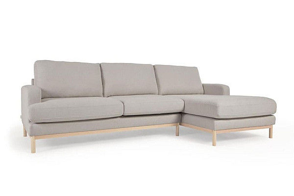 Угловой диван 3-местный с правым шезлонгом La Forma MIHAELA S805_40D_PS03 Серый-1