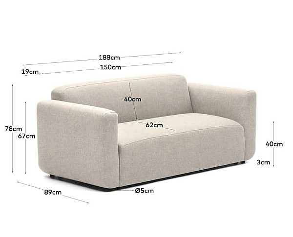 Модульний 2-місний диван La Forma NEOM S82620AU12 Бежевий-10