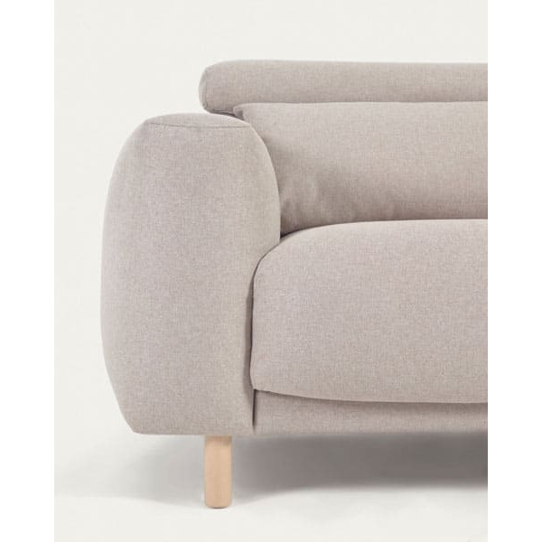 Угловой диван реклайнер 3-местный с правым шезлонгом La Forma SINGA S800_40_SO12 Бежевый-10