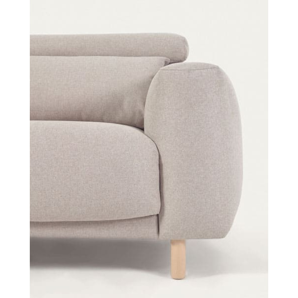 Угловой диван реклайнер 3-местный с левым шезлонгом La Forma SINGA S800_41_SO12 Бежевый-7