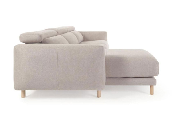 Угловой диван реклайнер 3-местный с левым шезлонгом La Forma SINGA S800_41_SO12 Бежевый-3