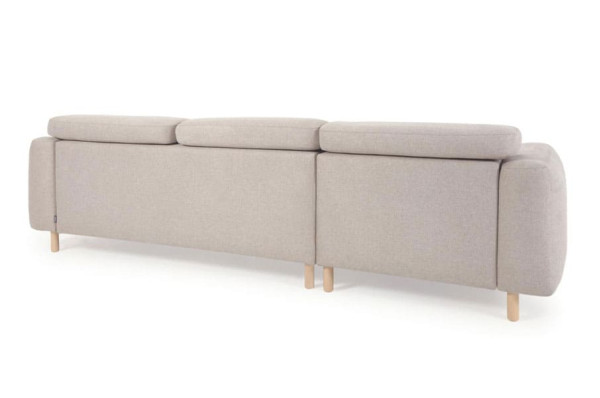 Угловой диван реклайнер 3-местный с левым шезлонгом La Forma SINGA S800_41_SO12 Бежевый-4