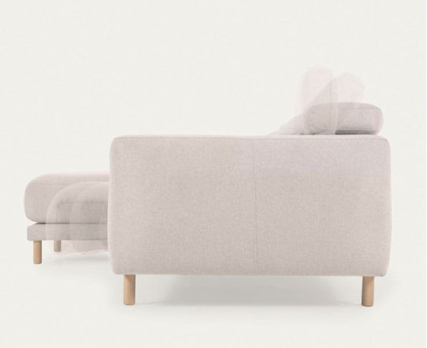 Кутовий диван реклайнер 3-місний з лівим шезлонгом La Forma SINGA S800_41_SO33 Білий-10