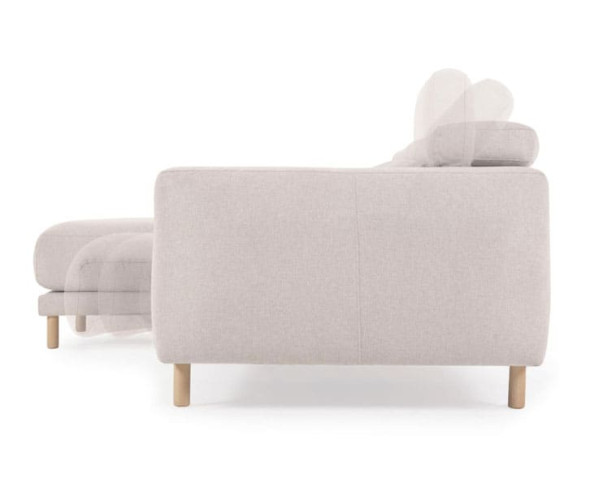 Кутовий диван реклайнер 3-місний з лівим шезлонгом La Forma SINGA S800_41_SO33 Білий-2