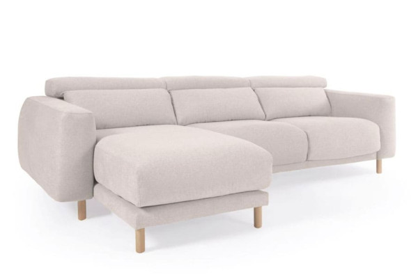 Кутовий диван реклайнер 3-місний з лівим шезлонгом La Forma SINGA S800_41_SO33 Білий-1