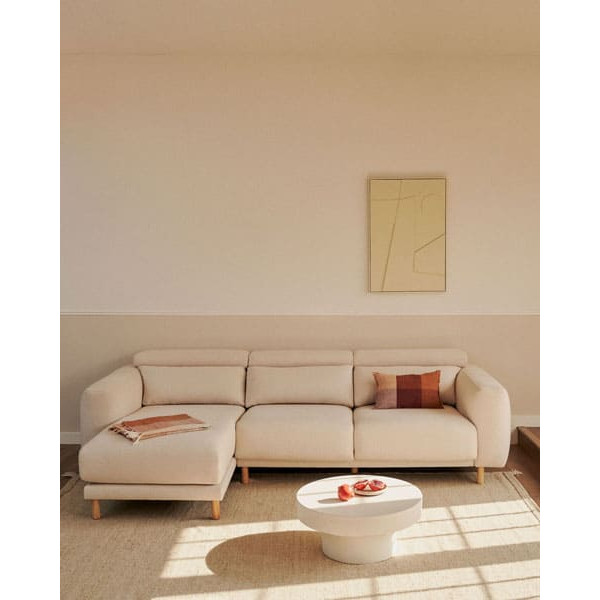 Кутовий диван реклайнер 3-місний з лівим шезлонгом La Forma SINGA S800_41_SO33 Білий-4