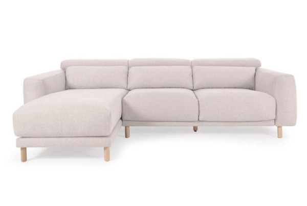 Кутовий диван реклайнер 3-місний з лівим шезлонгом La Forma SINGA S800_41_SO33 Білий-0