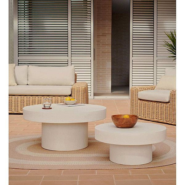 Журнальный столик La Forma AIGUABLAVA J0300039PR05 Белый Ø 90 см-0