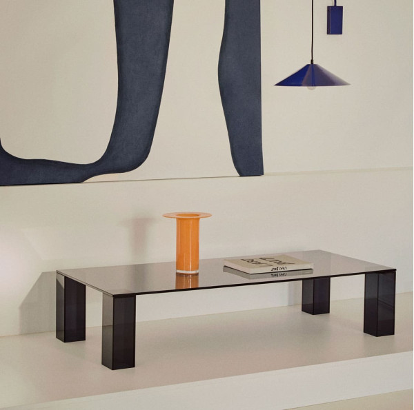 Журнальний столик La Forma Adularia T0600053CC03 Темно-сірий 140 х 60 см-0