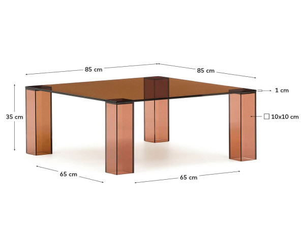 Журнальний столик La Forma Adularia T0600054CC10 Коричневий 85 х 85 см-8