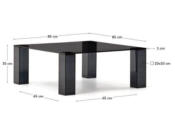 Журнальний столик La Forma Adularia T0600054CC03 Темно-серый 85 х 85 см-7