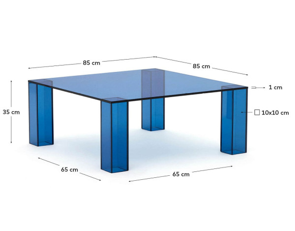 Журнальний столик La Forma Adularia T0600054CC26 Синій 85 х 85 см-6