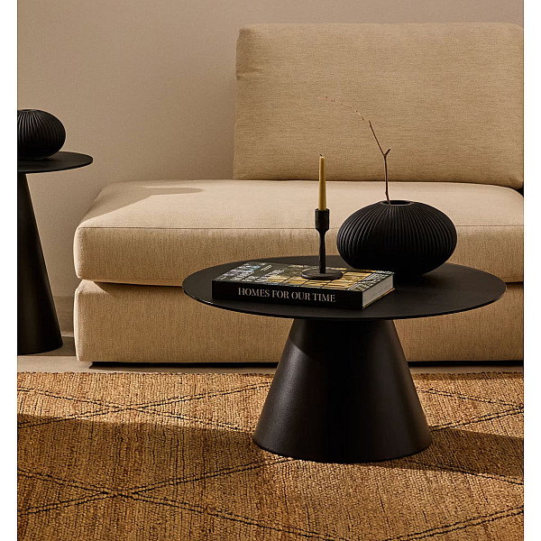 Кофейный столик La Forma WILSHIRE T0600003 Черный Ø 80 см-0