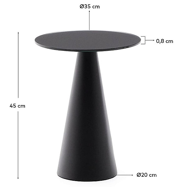 Журнальный столик La Forma Wilshire T00017CR01 Черный Ø 35 см-6