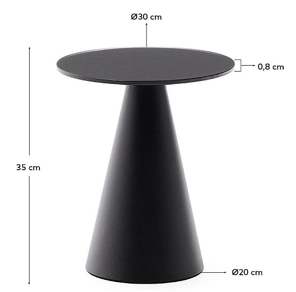 Журнальный столик La Forma Wilshire T00018CR01 Черный Ø 30 см-6