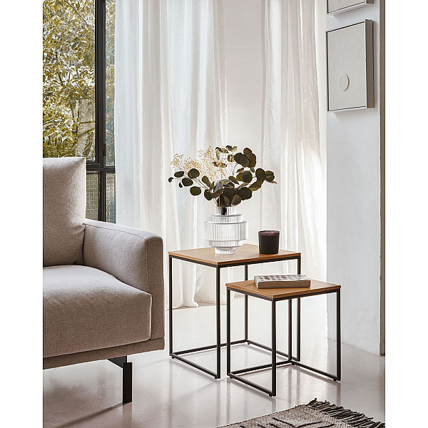 Набор из 2-х приставных столиков La Forma YOANA T0600007MM40 Дуб-0