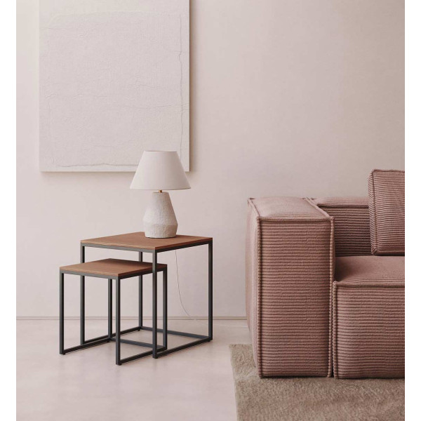 Набор из 2-х приставных столиков La Forma YOANA T0600007MM41 Орех-0