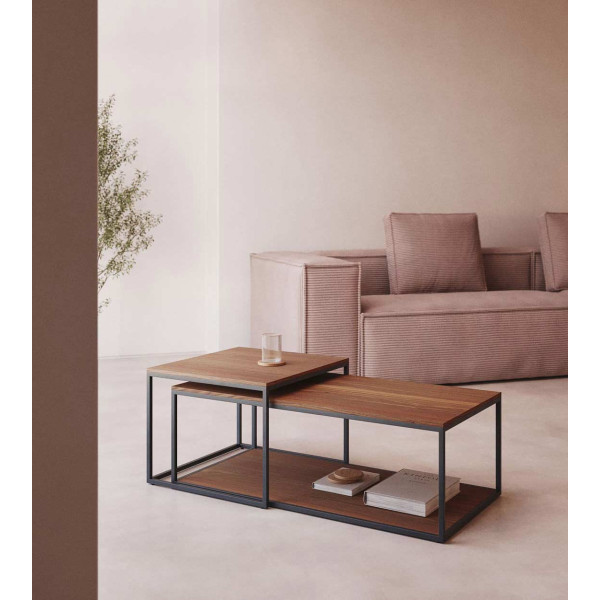 Набор из 2-х приставных столиков La Forma YOANA T0600011MM41 Орех-0