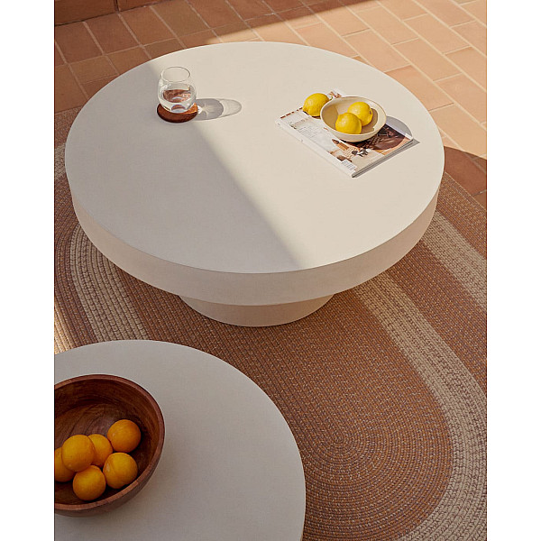 Журнальний столик La Forma AIGUABLAVA J0300040PR05 Білий Ø 66 см-3