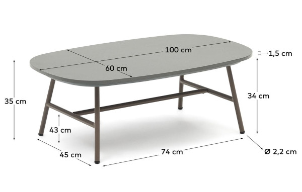 Журнальний столик La Forma BRAMANT J0300037RR10-7
