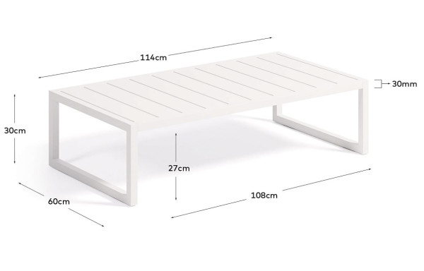 Журнальний столик La Forma COMOVA O100_112_05 Білий-4