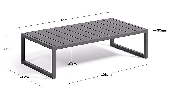 Журнальный столик La Forma COMOVA O100_112_15 Черный-4